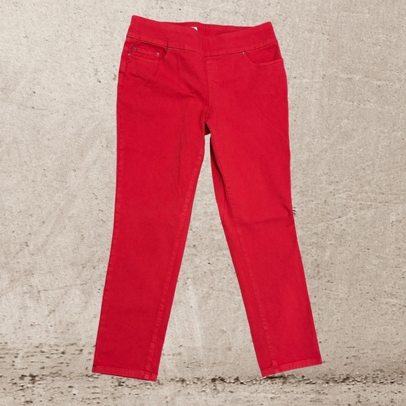 Tru Luxe Jeans Red Skinny Jeans Vibrant Denim - Picture 1 of 5